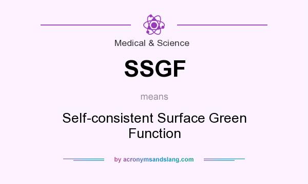 What does SSGF mean? It stands for Self-consistent Surface Green Function