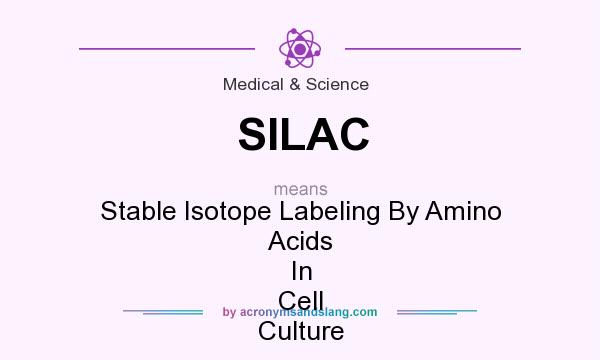 What does SILAC mean? It stands for Stable Isotope Labeling By Amino Acids In Cell Culture