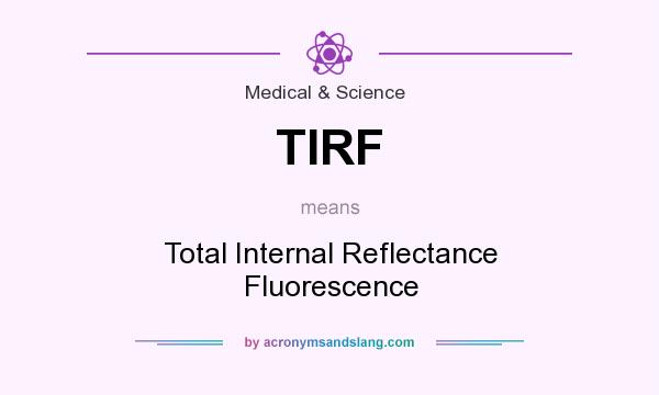 What does TIRF mean? It stands for Total Internal Reflectance Fluorescence