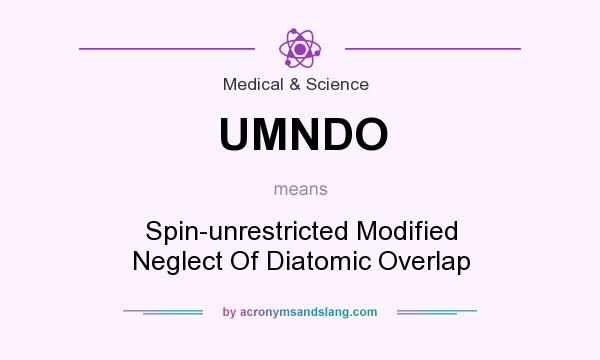 What does UMNDO mean? It stands for Spin-unrestricted Modified Neglect Of Diatomic Overlap