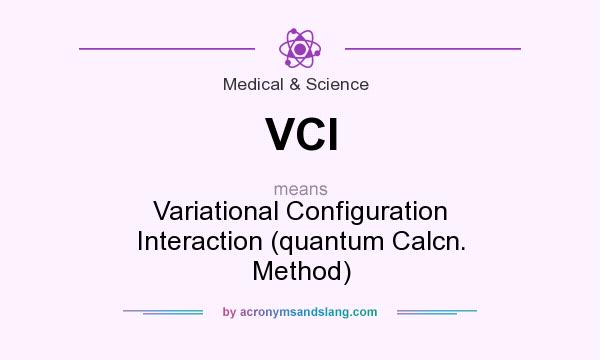 What does VCI mean? It stands for Variational Configuration Interaction (quantum Calcn. Method)