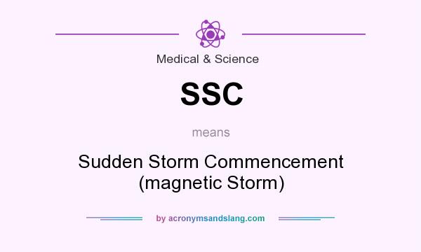 What does SSC mean? It stands for Sudden Storm Commencement (magnetic Storm)