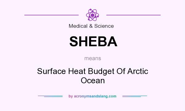 What does SHEBA mean? It stands for Surface Heat Budget Of Arctic Ocean