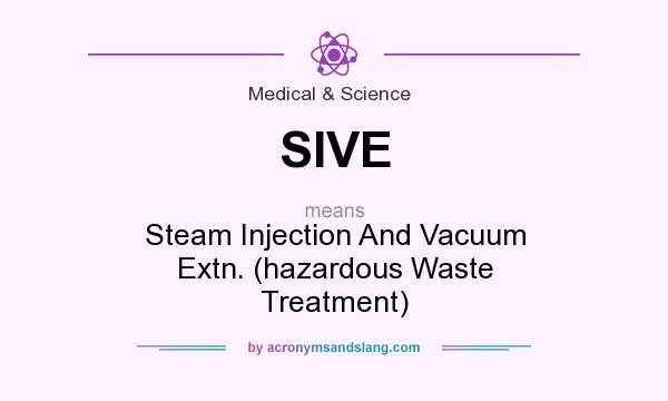 What does SIVE mean? It stands for Steam Injection And Vacuum Extn. (hazardous Waste Treatment)