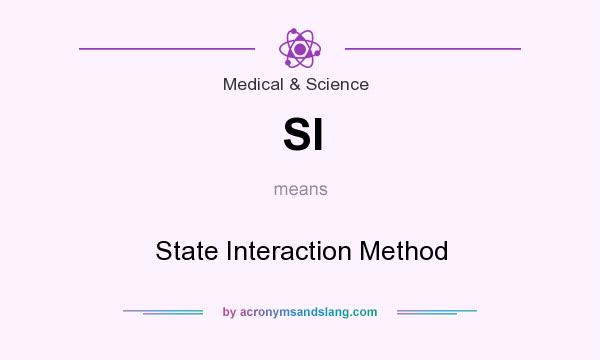 What does SI mean? It stands for State Interaction Method