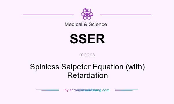 What does SSER mean? It stands for Spinless Salpeter Equation (with) Retardation