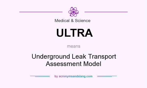 What does ULTRA mean? It stands for Underground Leak Transport Assessment Model
