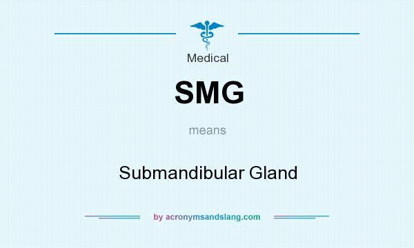 What does SMG mean? It stands for Submandibular Gland
