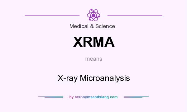 What does XRMA mean? It stands for X-ray Microanalysis