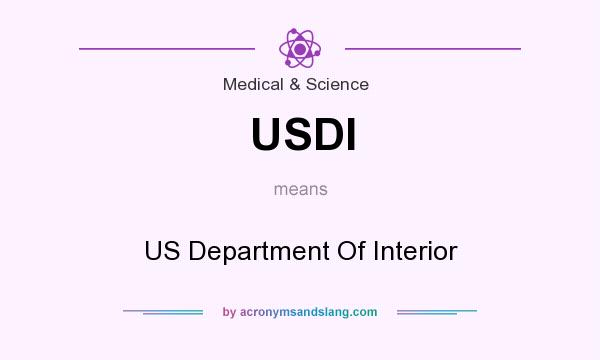 What does USDI mean? It stands for US Department Of Interior