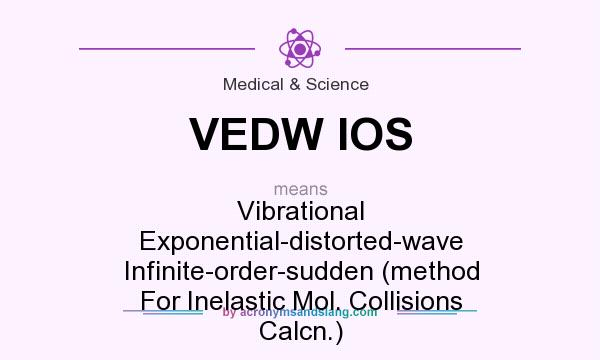 What does VEDW IOS mean? It stands for Vibrational Exponential-distorted-wave Infinite-order-sudden (method For Inelastic Mol. Collisions Calcn.)