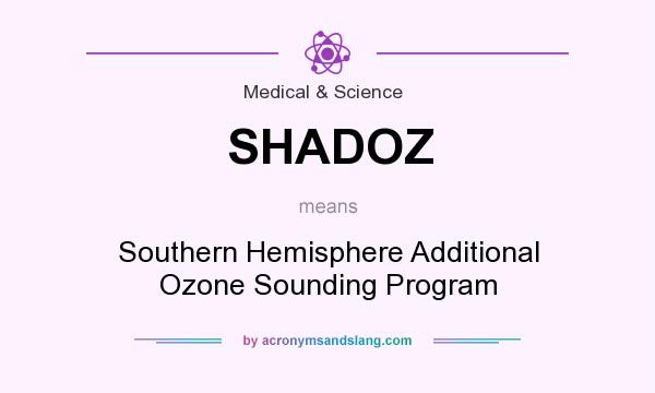 What does SHADOZ mean? It stands for Southern Hemisphere Additional Ozone Sounding Program