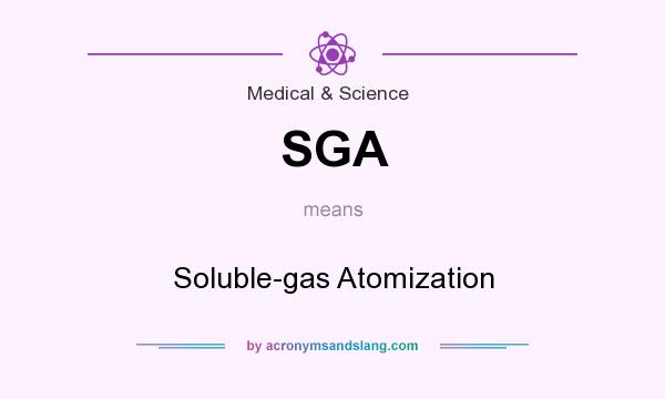 What does SGA mean? It stands for Soluble-gas Atomization