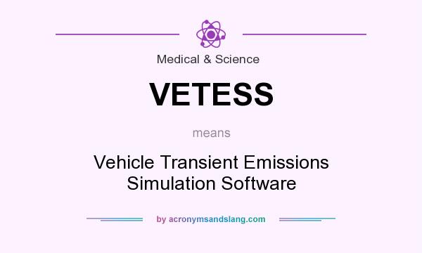 What does VETESS mean? It stands for Vehicle Transient Emissions Simulation Software