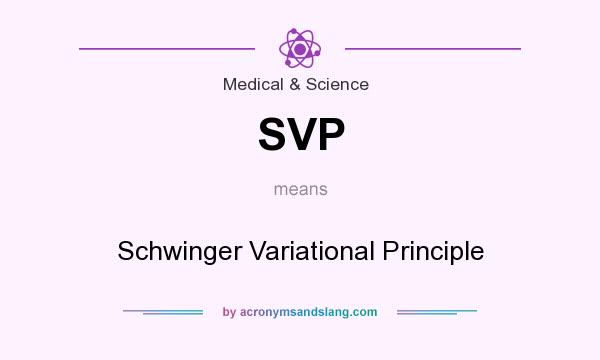 What does SVP mean? It stands for Schwinger Variational Principle