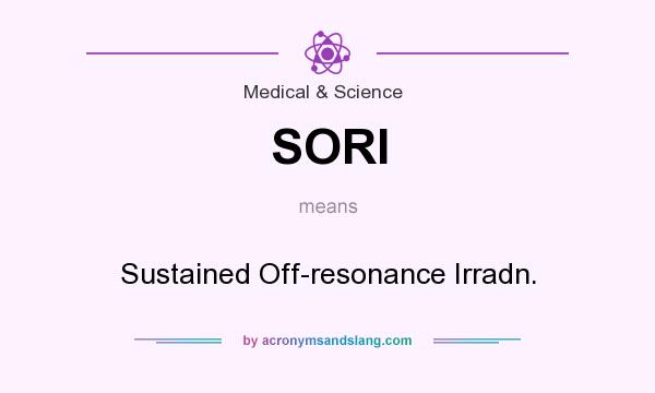 What does SORI mean? It stands for Sustained Off-resonance Irradn.