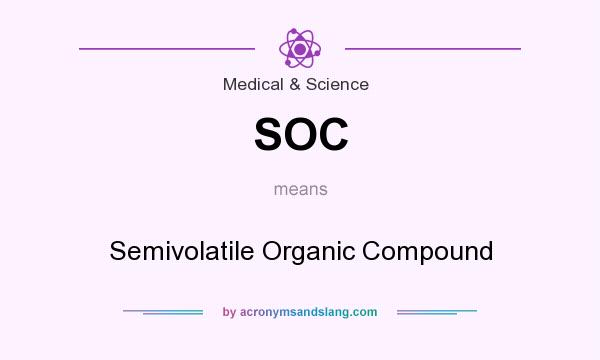 What does SOC mean? It stands for Semivolatile Organic Compound