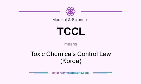 What does TCCL mean? It stands for Toxic Chemicals Control Law (Korea)
