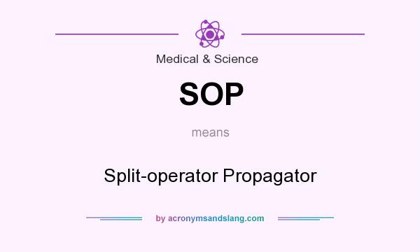 What does SOP mean? It stands for Split-operator Propagator