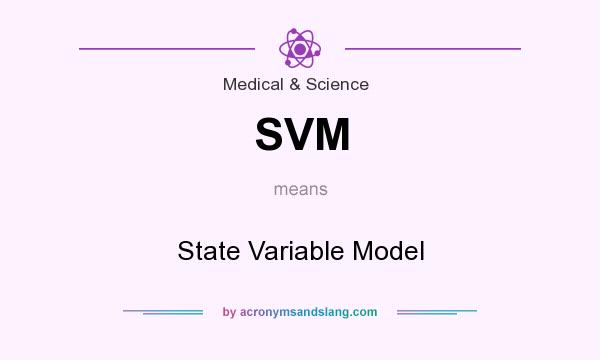 What does SVM mean? It stands for State Variable Model
