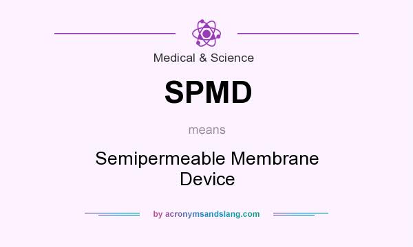 What does SPMD mean? It stands for Semipermeable Membrane Device