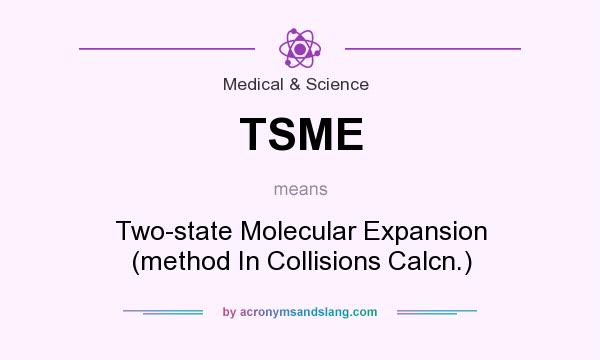 What does TSME mean? It stands for Two-state Molecular Expansion (method In Collisions Calcn.)