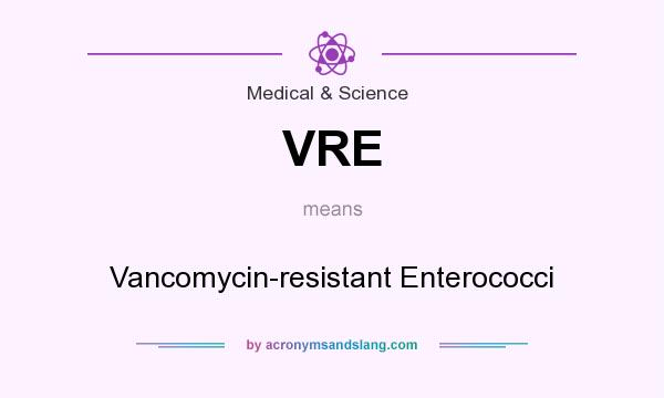 What does VRE mean? It stands for Vancomycin-resistant Enterococci