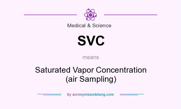 What does SVC mean? It stands for Saturated Vapor Concentration (air Sampling)