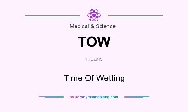 What does TOW mean? It stands for Time Of Wetting