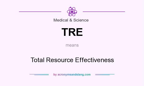 What does TRE mean? It stands for Total Resource Effectiveness