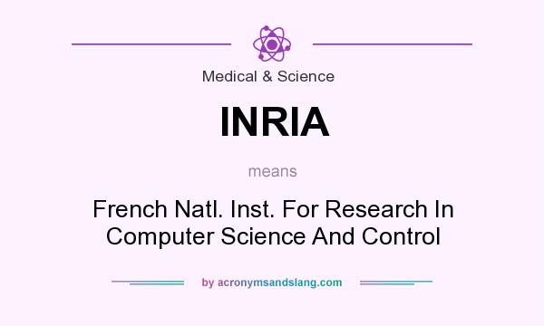What does INRIA mean? It stands for French Natl. Inst. For Research In Computer Science And Control