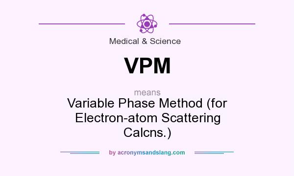 What does VPM mean? It stands for Variable Phase Method (for Electron-atom Scattering Calcns.)