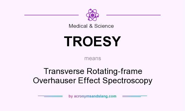 What does TROESY mean? It stands for Transverse Rotating-frame Overhauser Effect Spectroscopy