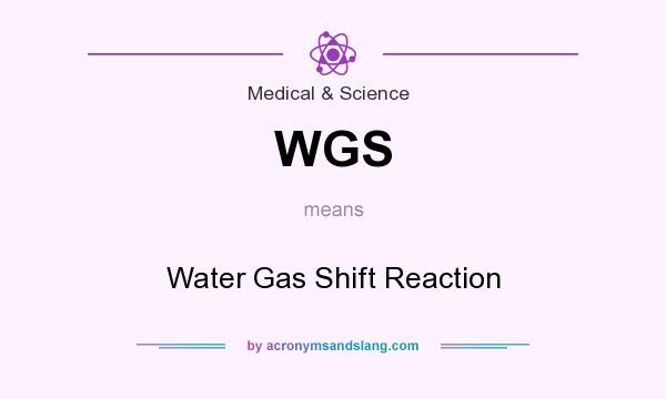 What does WGS mean? It stands for Water Gas Shift Reaction