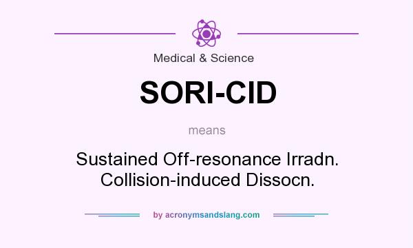 What does SORI-CID mean? It stands for Sustained Off-resonance Irradn. Collision-induced Dissocn.