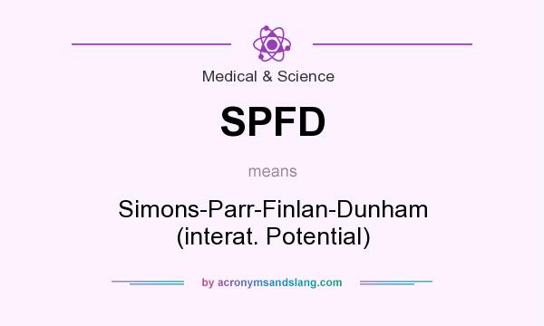 What does SPFD mean? It stands for Simons-Parr-Finlan-Dunham (interat. Potential)