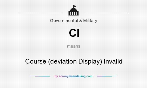 What does CI mean? It stands for Course (deviation Display) Invalid
