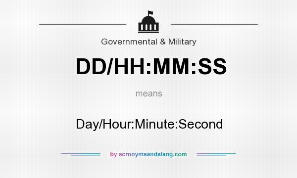 What does DD/HH:MM:SS mean? It stands for Day/Hour:Minute:Second