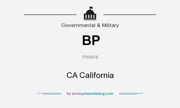 What does BP mean? It stands for CA California