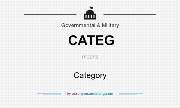 What does CATEG mean? It stands for Category