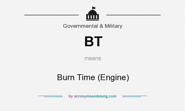 What does BT mean? It stands for Burn Time (Engine)
