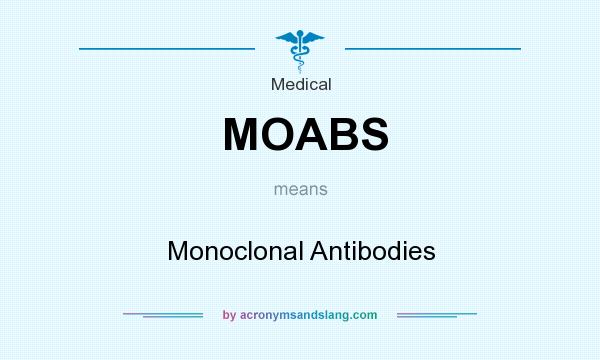 What does MOABS mean? It stands for Monoclonal Antibodies