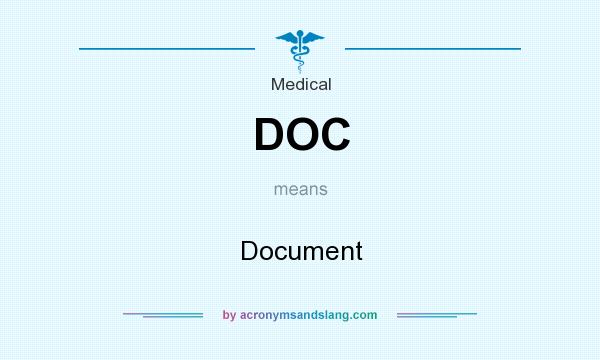 What does DOC mean? It stands for Document