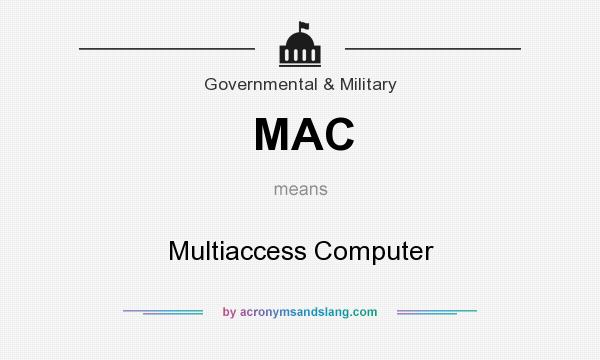 What does MAC mean? It stands for Multiaccess Computer