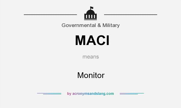 What does MACI mean? It stands for Monitor