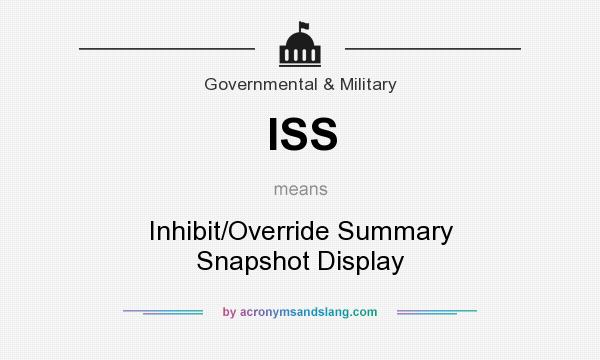 What does ISS mean? It stands for Inhibit/Override Summary Snapshot Display