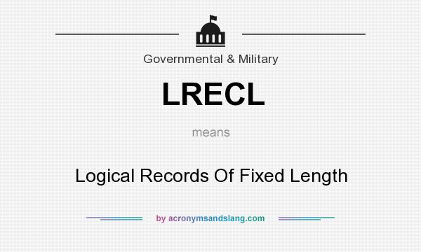 What does LRECL mean? It stands for Logical Records Of Fixed Length