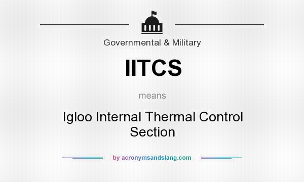 What does IITCS mean? It stands for Igloo Internal Thermal Control Section