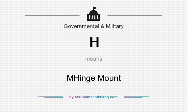 What does H mean? It stands for MHinge Mount