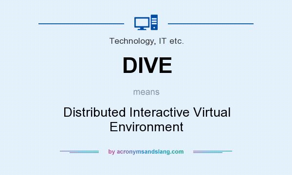 What does DIVE mean? It stands for Distributed Interactive Virtual Environment
